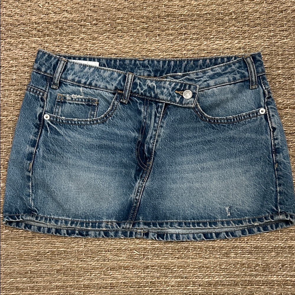 Zara denim mini skirt